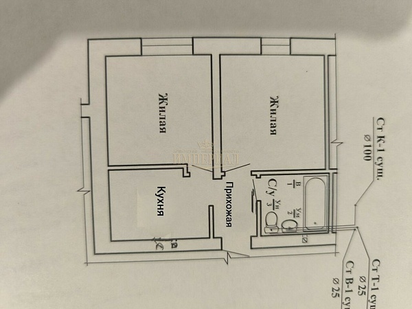 2-к квартира, 35 кв.м.