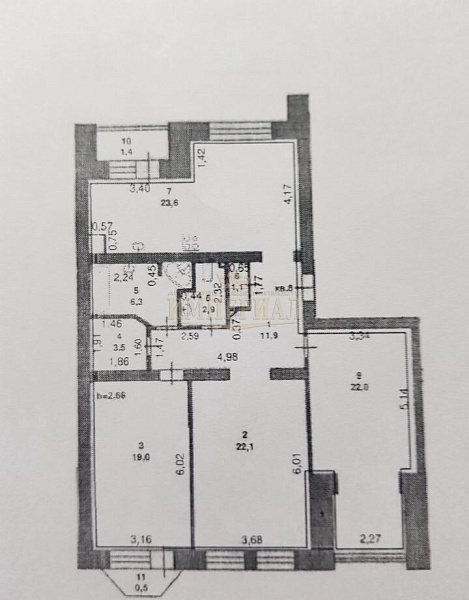 3-к квартира, 112 кв.м.