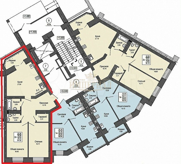 Купить двухкомнатную квартиру 78 м² в Йошкар-Оле на 7/9 этаже за 7500000 ₽