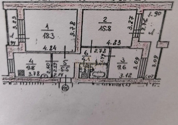 3-к квартира, 72 кв.м.