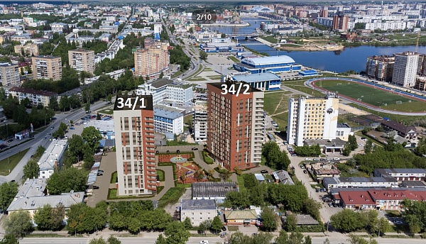 2-к квартира в новостройке, 52 кв.м.