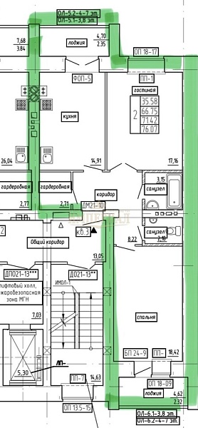 Купить двухкомнатную квартиру 76.07 м² в Йошкар-Оле на 8/8 этаже за 13692600 ₽