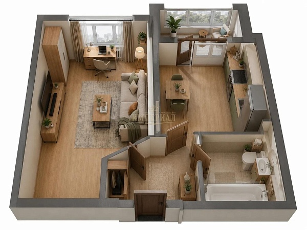 Купить однокомнатную квартиру 33.8 м² в Йошкар-Оле на 5/5 этаже за 3450000 ₽