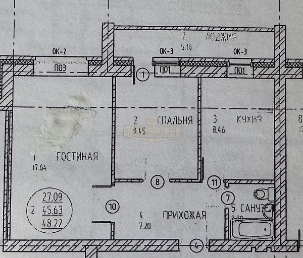 2-к квартира, 48 кв.м.