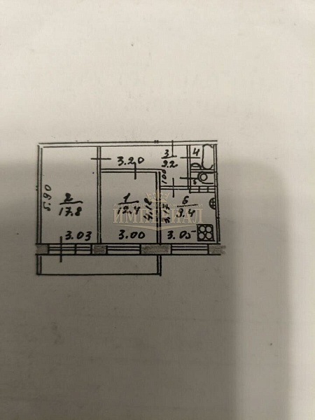 2-к квартира, 52 кв.м.