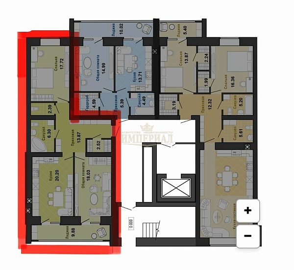 2-к квартира в новостройке, 85 кв.м.