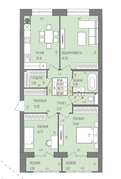 Купить трехкомнатную квартиру 87.6 м² в Йошкар-Оле на 4/9 этаже за 10532760 ₽