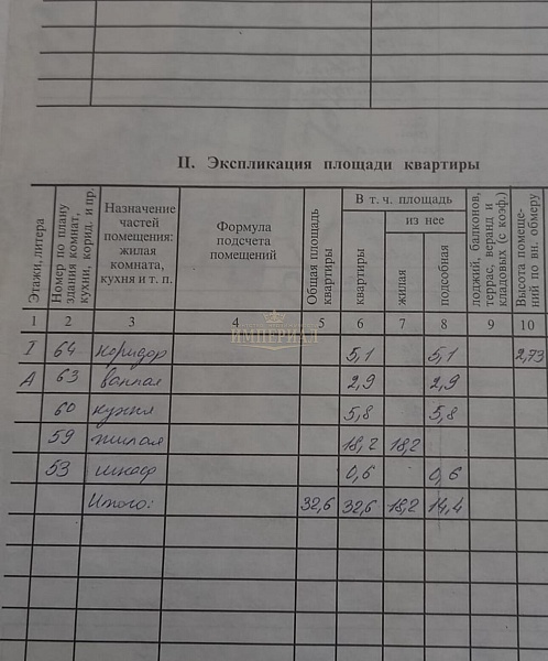 1-к квартира, 33 кв.м.