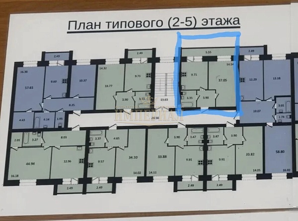 1-к квартира, 33 кв.м.