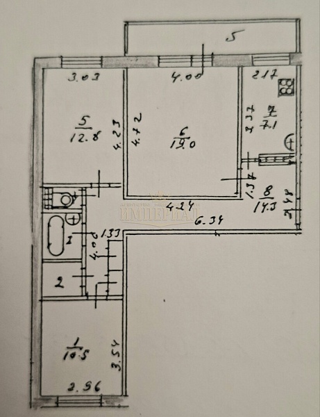3-к квартира, 70 кв.м.