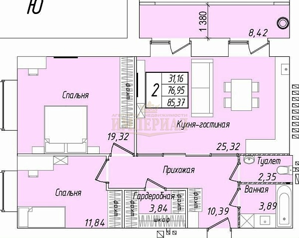 Купить новую трехкомнатную квартиру в новостройке 85.4 м² в Йошкар-Оле на 4/9 этаже за 9420000 ₽