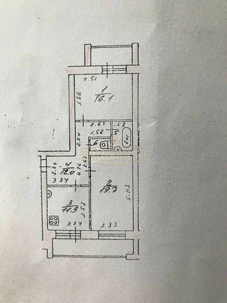 2-к квартира, 70 кв.м.